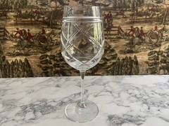NEW RARE RALPH LAUREN BROGAN CLASSIC GERMANY CRYSTAL 9″ TALL STEMWARE WINE GLASS