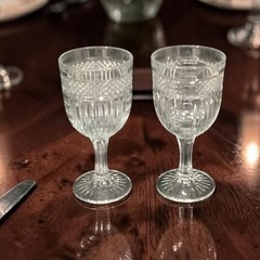 Libbey Radiant Clear Wine Glasses, Set of 2, Vintage Stemware, Water Goblets