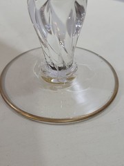 Arte Italica AI23 Yellow Alabaster 24K Gold Encrusted Goblets Italy Set of 3