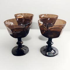 Lenox Antique Brown Champagne Glass Sherbet Bowls 5″ – Set of 4 EUC