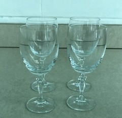 BOHEMIA CRYSTAL-CRYSTALEX INGRID ANDREA SET of 4 WATER GOBLETS 7 3/8″ PERFECT