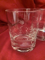 SET OF FOUR ETCHED» CLIPPER SHIP » OLD FASHIONED GLASSES EUC