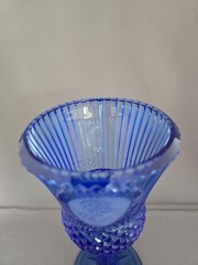 Set of 4 Avon Cobalt Blue Avon Martha & George Washington Goblets 8 1/4″ Tall