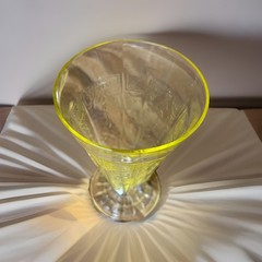 3 Piece Anchor Hocking Topaz Princess Yellow Depression Glass 1930s Cups Sundae