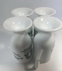 Vintage Set of 4 each Lehr’s Greenhouse California Milk Glass Tea Coffee Mug