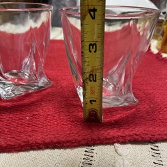 Mikasa “Motion” Twist Rocks Glasses, 3-3/4”T Set Of 4 Square Bottom