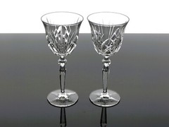 GORHAM ROSEWOOD CONTEMPORARY CRYSTAL RED WINE GOBLETS GLASSES – SET OF 4