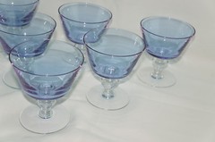 Doyen Royal Ice Blue/Wisteria (6) Champagne or Sherbet Glasses, 4″