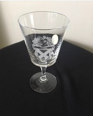 12 MCM Bleikristall Lead Crystal Goblets Various Family Crests/ Knights