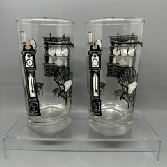 Libbey Colonial Homestead Vintage Drinking Glasses High Ball Set of 2