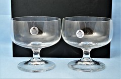 ROYAL BAVARIAN CRYSTAL 6 CHAMPAGNE COCTAIL DESSERT GLASSES CLEAR