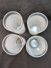 Libbey Set of 4 Vintage Frosted Tom Collins Tall and Slim 6in Tumblers MCM