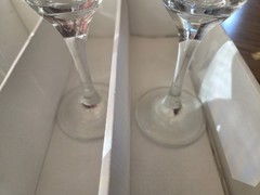 Set of 4 Paloma 24K Gold-trimmed Crystal Stemware Champagne Flutes 8.25″ x 1.75″
