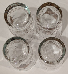 Set/4 Vintage LIBBEY Canadian Geese Flight Glasses Highball Whiskey 12 oz 5.5″T