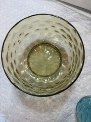 VTG Depression Glass Lot Of 6 Inverted Thumbprint Multicolored