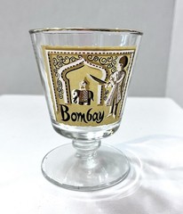 Lot of 7 Vtg Libbey International Cities of The World Footed Cocktail Glasses