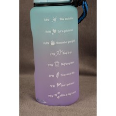 Flask Monster Tumbler plastic Multicolor Ombre 64oz 2000ml Water Bottle With Lid
