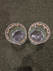 Vintage Libbey Signed J. Scott Tennis Lowball Glasses Set Of 2