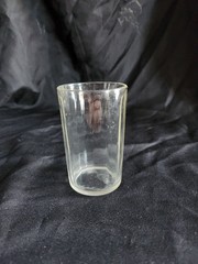 Vintage Clear Glass Juice Tumbler with Vertical Panels or Ribs • 3½» Tall