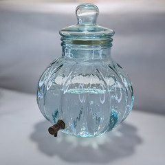Vintage Glass Beverage Dispenser Pumpkin Spigot Nozzle Spout 14 1/4″ ITALY