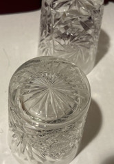 Vintage Set Of 3-Cut Crystal tumblers-Classic American Brilliant 3.75” Tall