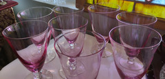 Tiffin WISTARIA PINK Iced TEA Glass TEA Tumbler 5-7/8” EXC. RARE (8 AVAILABLE)