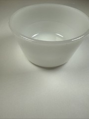 Vintage Glasbake White Milk Glass Custard Cup Ramekin ~ 6 Oz ~ Dessert Candy