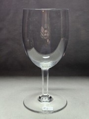 Signed Baccarat Crystal Tall Water Goblet With Hexagonal Cut Stem 6 3/4″ #3
