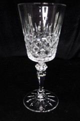 GALWAY RATHMORE CRISS CROSS & VERTICAL CUT MULTISIDED STEM 3 WATER GOBLET 7 7/8″