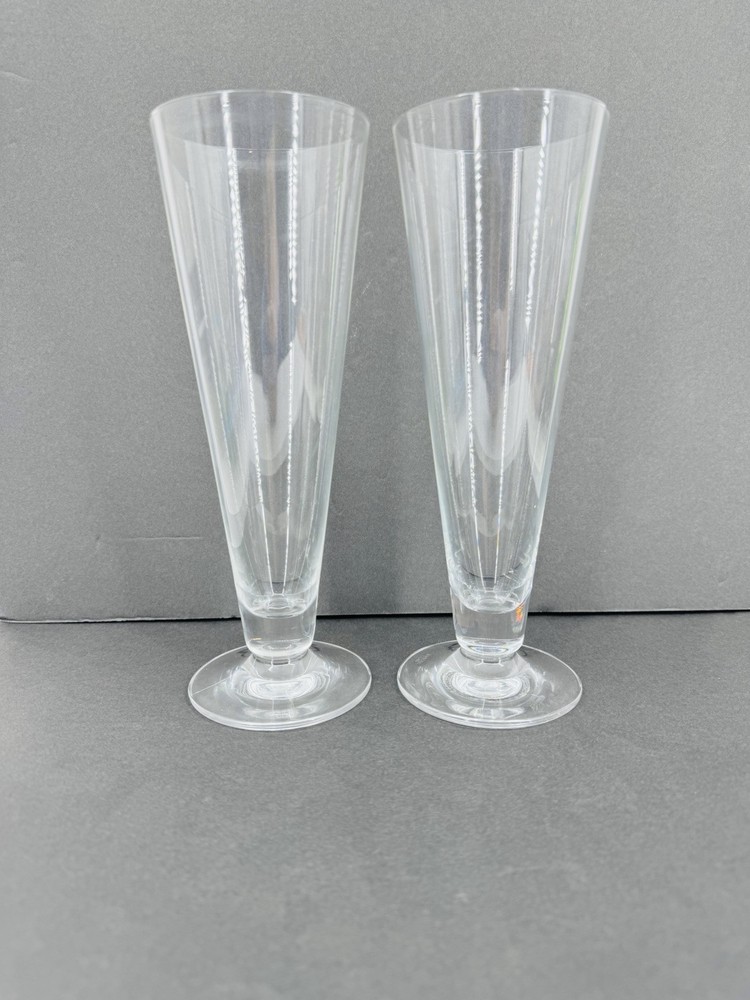 Crystal Clear Champagne Flutes – Marked Zwiesel Glas Germany (Set of 2) w/ Bonus