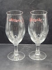Set Of 2 Sarajevsko Beer Glass Goblets 0.3L Sahm Made in Italy Barware