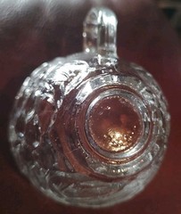 12 Gibson «Concord Harvest» Pressed Glass Punch / Snack Plate Cups