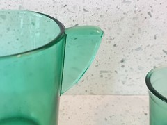 Rare Antique Vintage 1920s Green Children’s Lemonade Glass Pitcher Set