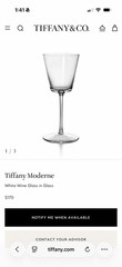 Tiffany & co. antique glassware White Wine Glass in Glass Tiffany Moderne