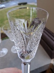 Set of 4 Waterford Crystal Mooncoin White Wine 6-1/8″ tall