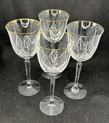 Vintage Lenox Classic Royalton Crystal Wine Glasses 7.3in Discontinued Set of 4