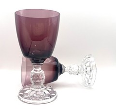 Fostoria American Lady Amethyst Goblet 6″ Height Lot of 2 Color Difference