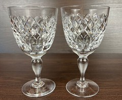 Beautiful Pair Royal Brierley Coventry Crystal Water Goblets