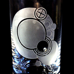 ROGASKA FRANK LLOYD WRIGHT HIGHBALL GLASS, Etched Lead Crystal, 14 oz, 2000