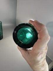 Vintage Anchor Hocking Tartan Plaid Emerald Green 16 Oz. Glass Tumblers Set Of 4