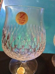 set of 2 German crystal Desiree brandy snifters
