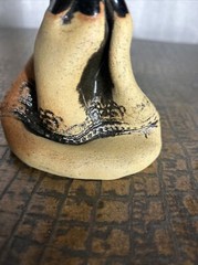 Vintage Collectible Dip Glazed Art Pottery Soneware Goblet