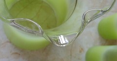 Beautiful VTG Blendo 7 Pc Lime Green Glass Pitcher & 6 Ice Tea/ Highball Glasses