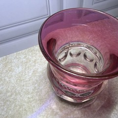 Vintage Tiffin Franciscan King’s Crown Cranberry Flashed 4″ Juice Glass