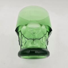 Vintage Viking Green Georgian Tumbler Glass Honeycomb 6 ounce 3.5″