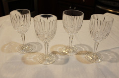 Mikasa Old Dublin Crystal Water Goblets Glasses 7″ Set of 4