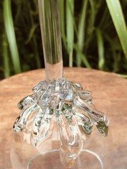 Art Wine Glass Ion Tamaian Romania Signed Hand Blown 10 3/8″