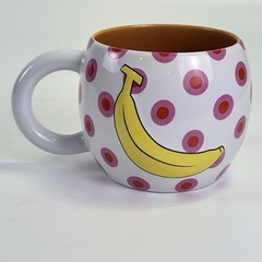 Disney Store Fozzie Bear Coffee Mug Muppets Polka Dot Banana Ceramic