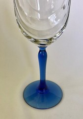 Vintage Libbey Cobalt Blue Stem Wine Glasses Swag Drape Gold Rim – Set of 3