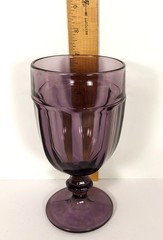 Vintage Libby Duratuff Gibralter Purple Violet Goblet Glass Ice Tea 7 x 3.5″